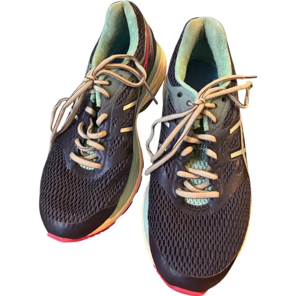 Asics Gel Cumulus 18 Women's Indigo Blue Silver Pink Running Shoes T6C8N Size 7